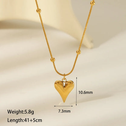 304 Stainless Steel Copper 18K Gold Plated Casual Vintage Style Dreamcatcher Heart Shape Bow Knot Pendant Necklace