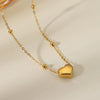 304 Stainless Steel Copper 18K Gold Plated Casual Vintage Style Dreamcatcher Heart Shape Bow Knot Pendant Necklace