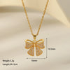 304 Stainless Steel Copper 18K Gold Plated Casual Vintage Style Dreamcatcher Heart Shape Bow Knot Pendant Necklace