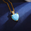 Wholesale Elegant Heart Shape 304 Stainless Steel Copper Inlay 18K Gold Plated Zircon Pendant Necklace