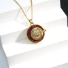304 Stainless Steel Copper 18K Gold Plated Inlay Star Moon Crystal Zircon Pendant Necklace