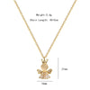 304 Stainless Steel Copper 18K Gold Plated K Gold Plated Cute Inlay Flower Butterfly Acrylic Shell Zircon Pendant Necklace