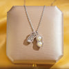 304 Stainless Steel Copper 18K Gold Plated K Gold Plated Cute Inlay Flower Butterfly Acrylic Shell Zircon Pendant Necklace