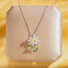 304 Stainless Steel Copper 18K Gold Plated K Gold Plated Cute Inlay Flower Butterfly Acrylic Shell Zircon Pendant Necklace