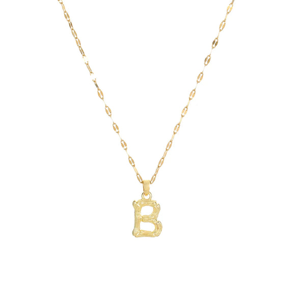 304 Stainless Steel Copper 18K Gold Plated Letter