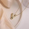 304 Stainless Steel Copper Casual Simple Style Letter Necklace