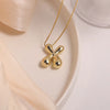 304 Stainless Steel Copper Casual Simple Style Letter Necklace