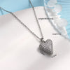 304 Stainless Steel Copper Inlay Heart Shape Crown Zircon Pendant Necklace