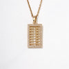 304 Stainless Steel Copper K Gold Plated Elegant Vintage Style Artistic Plating Inlay Abacus Zircon Pendant Necklace