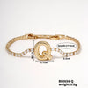 304 Stainless Steel Copper K Gold Plated Simple Style Classic Style Plating Inlay Letter Zircon Bracelets