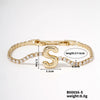 304 Stainless Steel Copper K Gold Plated Simple Style Classic Style Plating Inlay Letter Zircon Bracelets