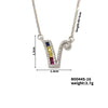 304 Stainless Steel Copper Rhodium Plated Hip-Hop Vacation Shiny Plating Inlay Letter Zircon Pendant Necklace