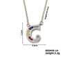 304 Stainless Steel Copper Rhodium Plated Hip-Hop Vacation Shiny Plating Inlay Letter Zircon Pendant Necklace