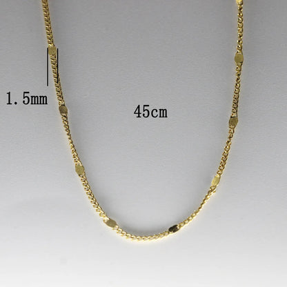 304 Stainless Steel Gold Plated Basic Modern Style Classic Style Solid Color Necklace