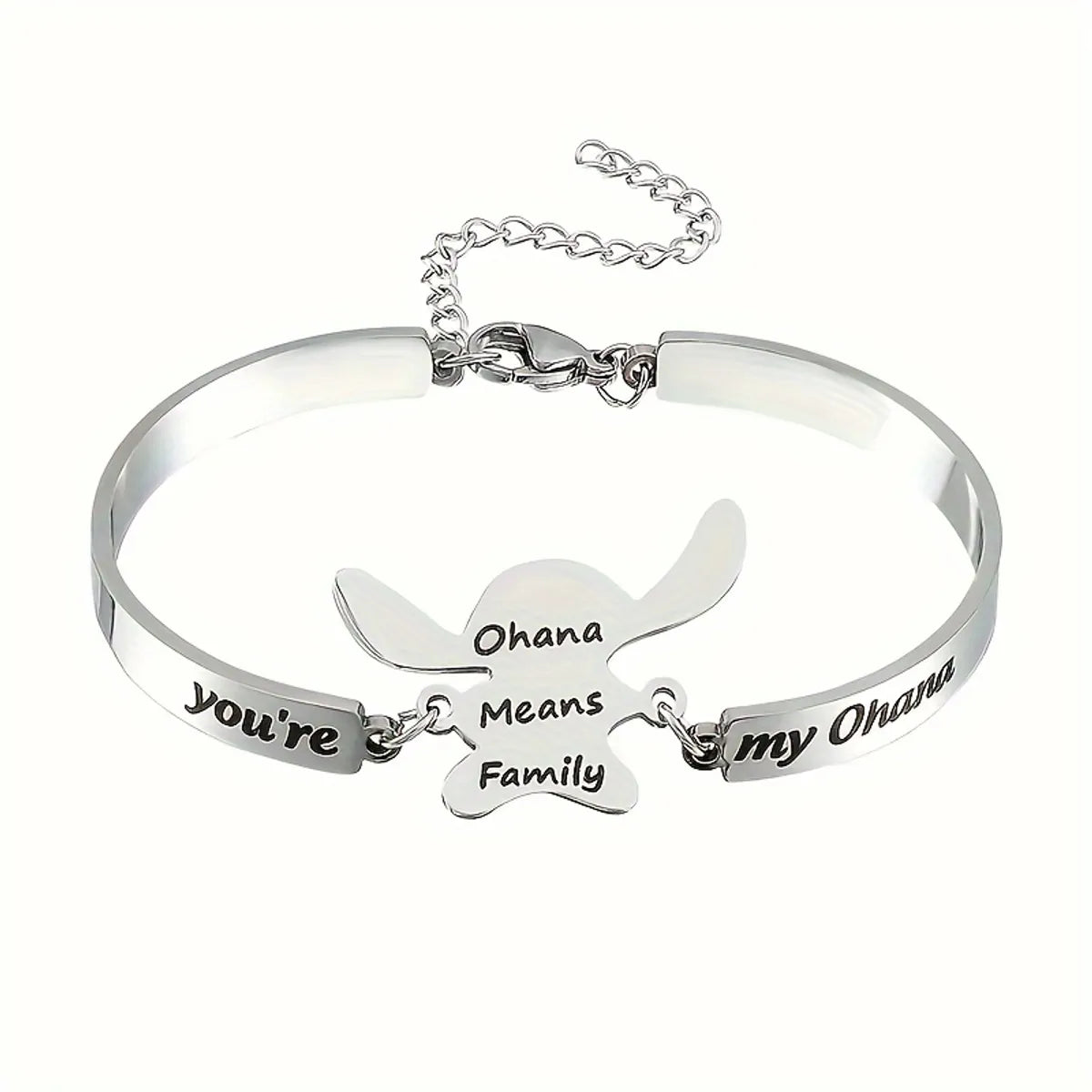 Cartoon Style Hip-Hop Letter 304 Stainless Steel Gold Plated Silver Plated Bracelets In Bulk