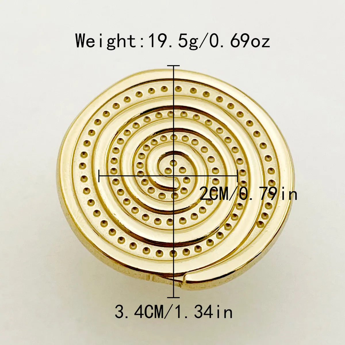 304 Stainless Steel Gold Plated Casual Vacation Classic Style Plating Round Open Rings