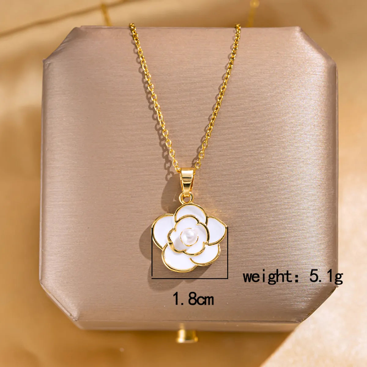 Wholesale Jewelry Elegant Lady Streetwear Geometric Flower Butterfly 304 Stainless Steel Acrylic Zircon 18K Gold Plated Inlay Pendant Necklace