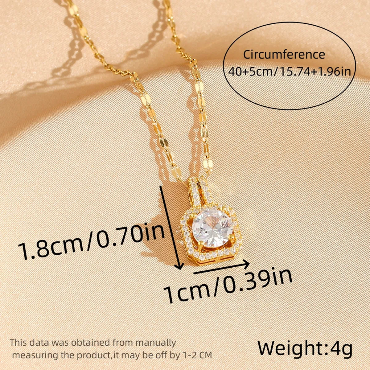 Titanium Steel 18K Gold Plated Casual Commute Plating Diamond Moon Snake Butterfly Resin Opal Zircon Pendant Necklace