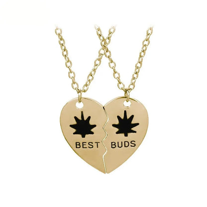 French Style Commute Letter Heart Shape Gold Plated Silver Plated Alloy Wholesale Pendant Necklace