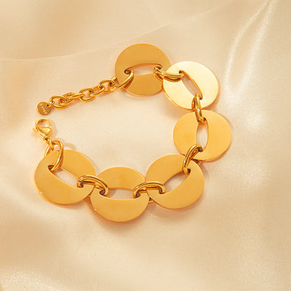 Simple Style Classic Style Commute Geometric 304 Stainless Steel Gold Plated Bracelets In Bulk