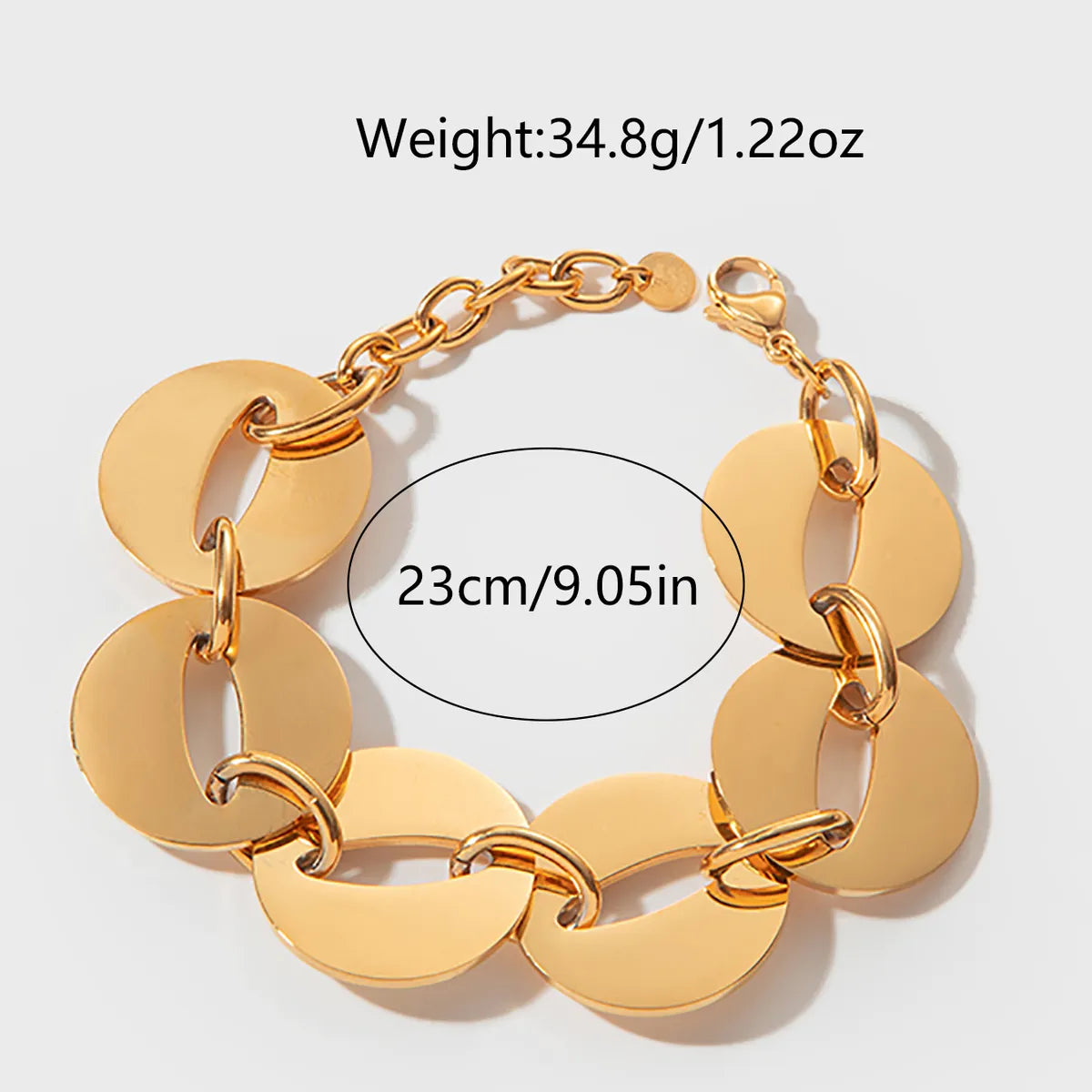 Simple Style Classic Style Commute Geometric 304 Stainless Steel Gold Plated Bracelets In Bulk