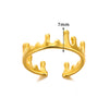 304 Stainless Steel Gold Plated Simple Style Classic Style Plating Heart Shape Rings