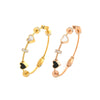 Simple Style Classic Style Heart Shape 304 Stainless Steel 18K Gold Plated Rhinestones Bangle In Bulk