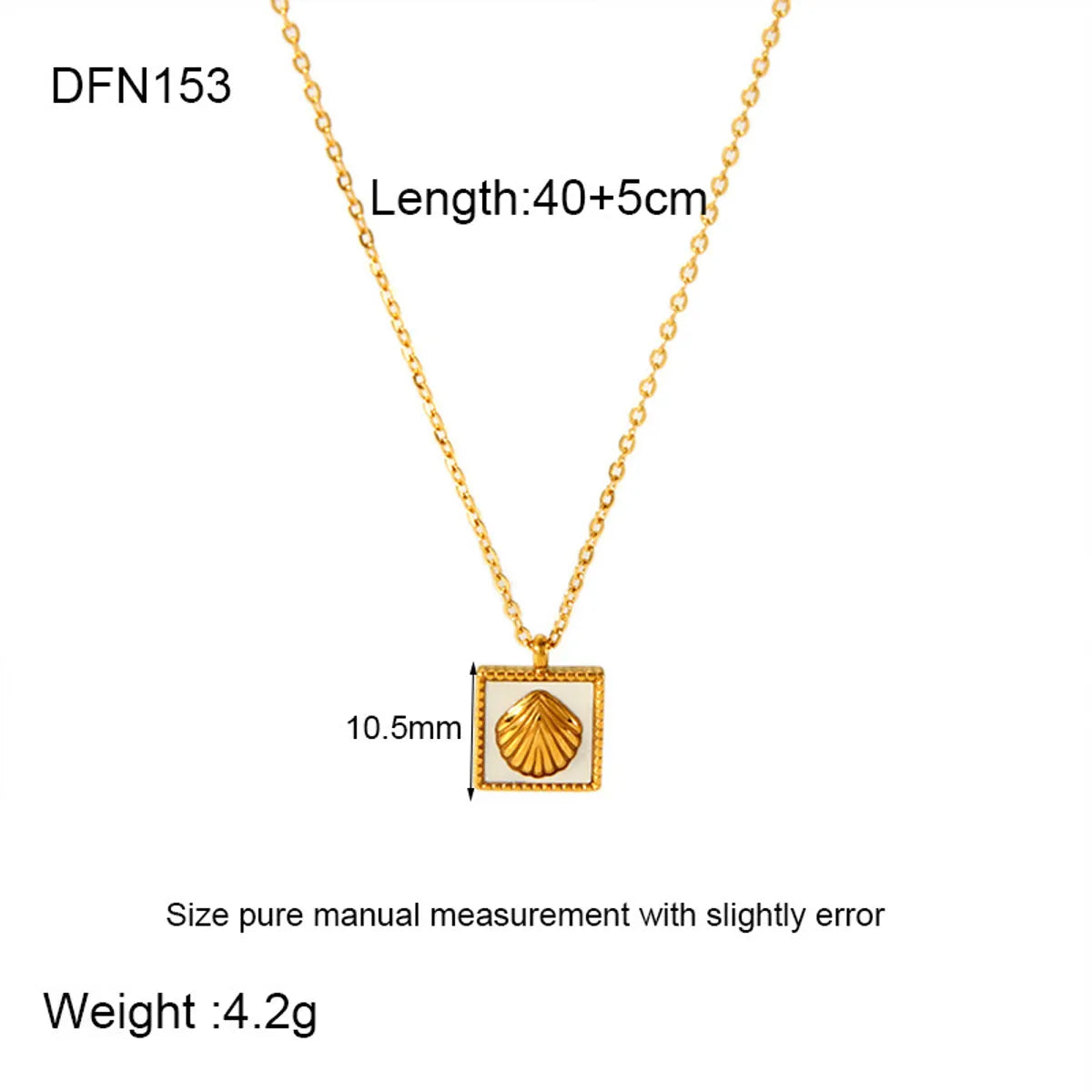 304 Stainless Steel Gold Plated Simple Style Classic Style Plating Solid Color Pendant Necklace