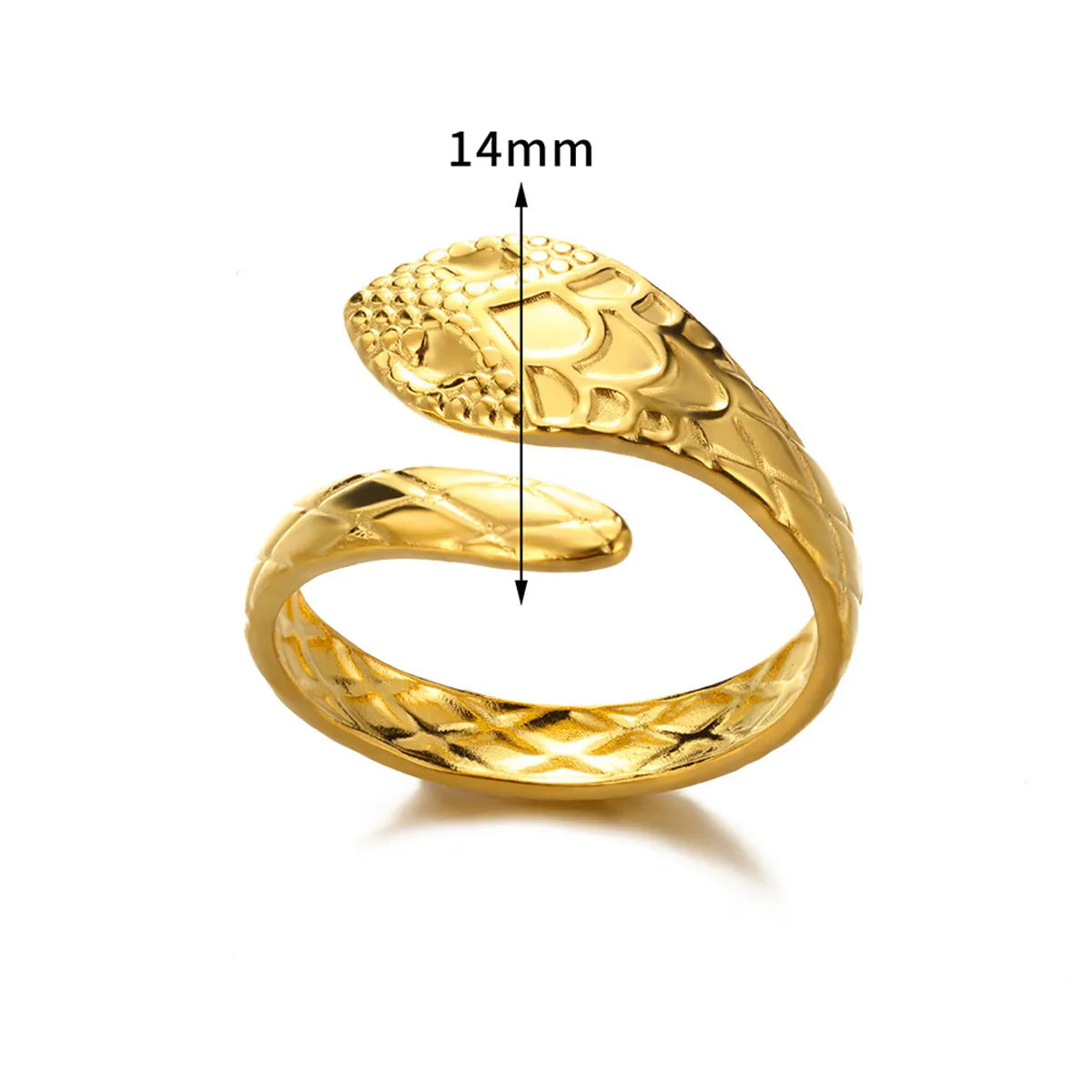 304 Stainless Steel Gold Plated Simple Style Classic Style Plating Solid Color Rings