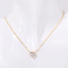 201 Stainless Steel 304 Stainless Steel Glass Gold Plated Simple Style Plating Inlay Heart Shape Birthstone Pendant Necklace