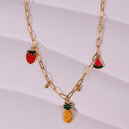 304 Stainless Steel Gold Plated Sweet Plating Fruit Choker