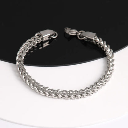 Hip-Hop Modern Style Classic Style Geometric Solid Color 304 Stainless Steel Bracelets In Bulk