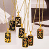 Wholesale Jewelry Hip-Hop Retro Color Block 304 Stainless Steel Pendant Necklace