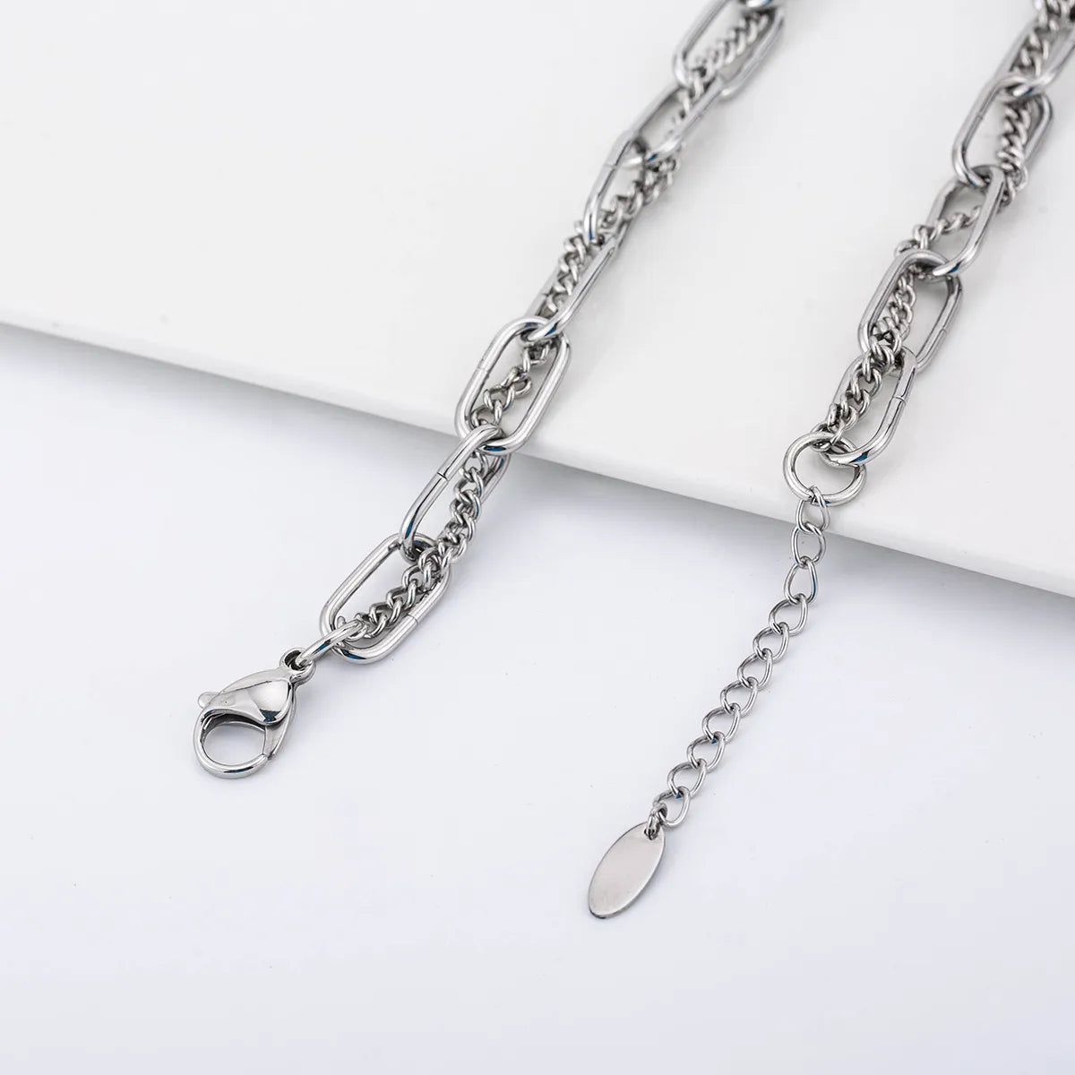 304 Stainless Steel Hip-Hop Simple Style Cool Style Braid Geometric Necklace