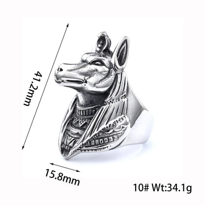 Hip-Hop Streetwear Geometric 316 Stainless Steel  Men'S Rings