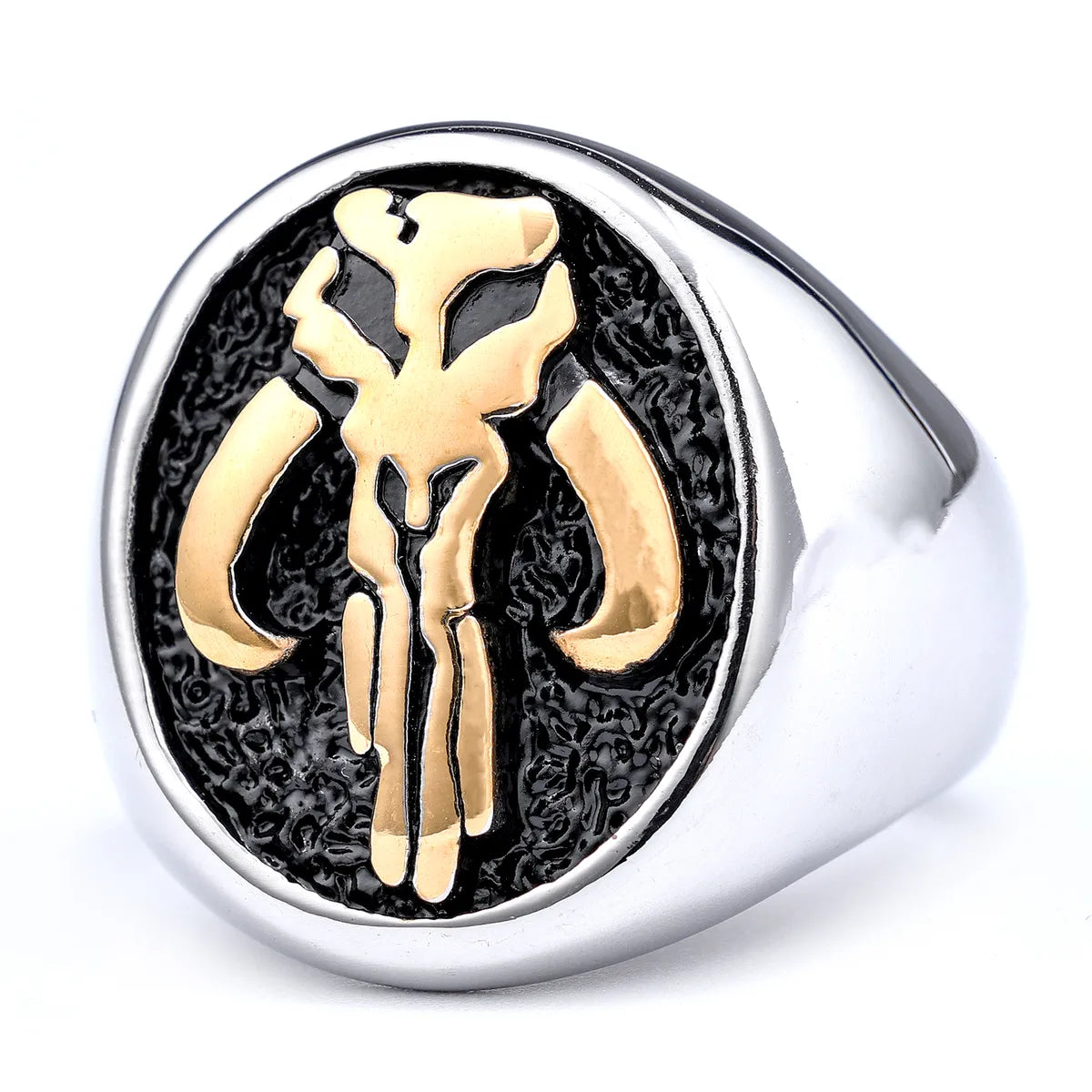 Hip-Hop Streetwear Solid Color 316 Stainless Steel  18K Gold Plated Men'S Rings