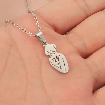 304 Stainless Steel Human Pendant Necklace