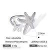 Wholesale Jewelry IG Style Modern Style Classic Style Starfish 304 Stainless Steel Plating Open Rings