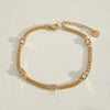 IG Style Modern Style Square Solid Color 304 Stainless Steel 16K Gold Plated White Gold Plated Gold Plated Zircon Bracelets In Bulk