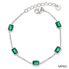 IG Style Modern Style Square Solid Color 304 Stainless Steel 16K Gold Plated White Gold Plated Gold Plated Zircon Bracelets In Bulk
