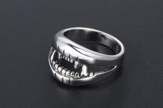 IG Style Retro Cool Style Teeth 304 Stainless Steel Polishing Men'S Rings