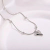 304 Stainless Steel 18K Gold Plated IG Style Simple Style Heart Shape Pendant Necklace