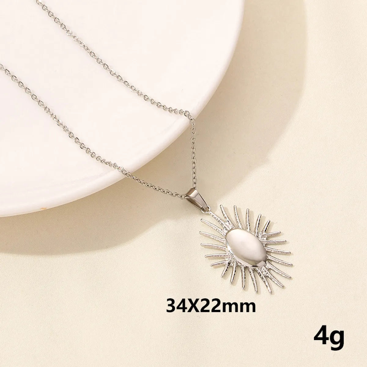 304 Stainless Steel IG Style Simple Style Plating Star Moon Pendant Necklace