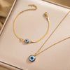 304 Stainless Steel IG Style Y2K Modern Style Devil'S Eye Bracelets Necklace
