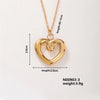 304 Stainless Steel K Gold Plated Elegant Cute Vacation Plating Three-Dimensional Heart Shape Butterfly Pendant Necklace