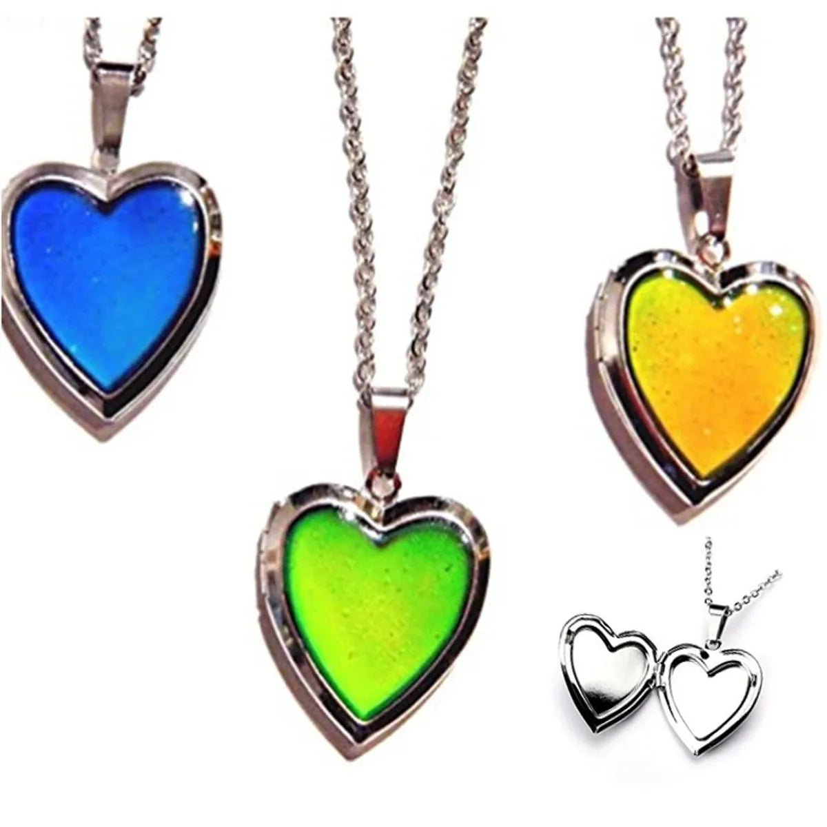 304 Stainless Steel Lady Sweet Enamel Heart Shape Pendant Necklace