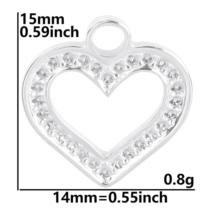 304 Stainless Steel Modern Style Classic Style Plating Heart Shape Pendant Necklace