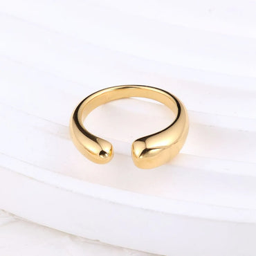 304 Stainless Steel Princess Simple Style Solid Color Rings