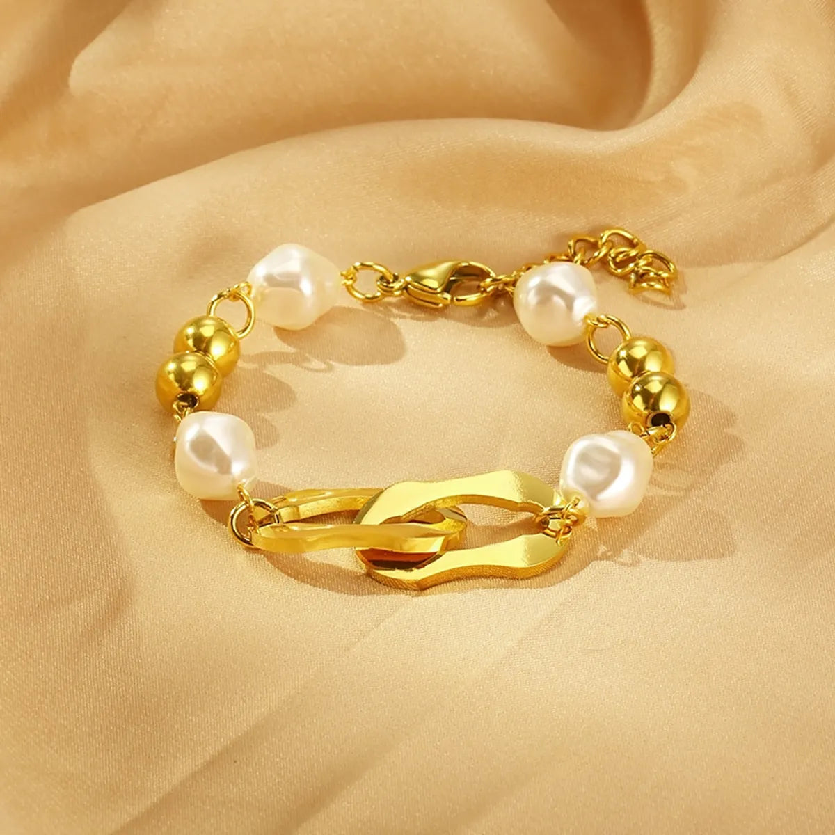 Simple Style Geometric 304 Stainless Steel Resin 18K Gold Plated Bracelets In Bulk