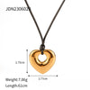 304 Stainless Steel Rope 18K Gold Plated IG Style Casual Heart Shape Bracelets Earrings Necklace